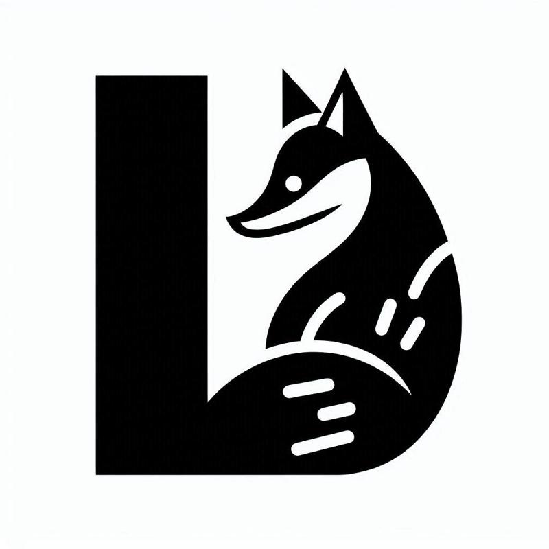 Fox alphabet: Letter L (version 2)