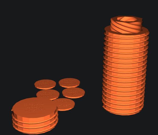 Ultra durable Geocache container with 5 Geocache Tokens