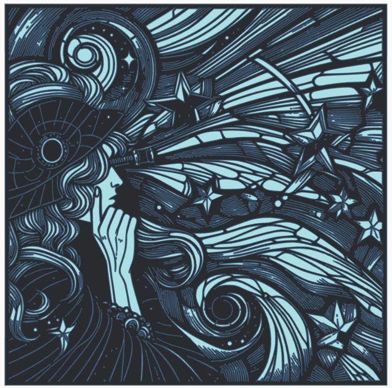 Wall art: The pursuit of knowledge (two colours)