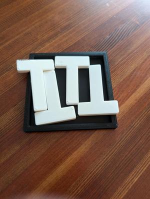 "T" Puzzle -- Can you fit 4 "T" pieces into the base?
