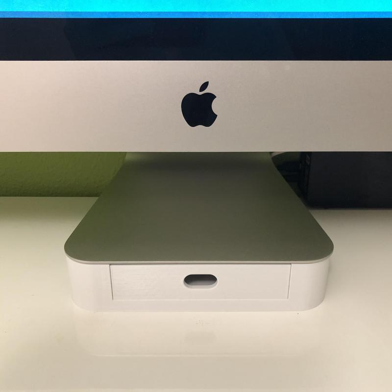 iMac stand with drawer