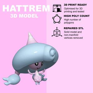 Hattrem (high poly) - Pokemon