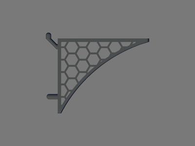 3" Honeycomb Shelf Bracket (Remix lehighluke) for Metal Pegboard