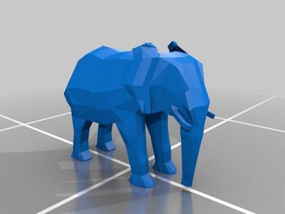 Low-poly Elephant