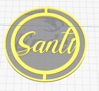 double circle topper Santi
