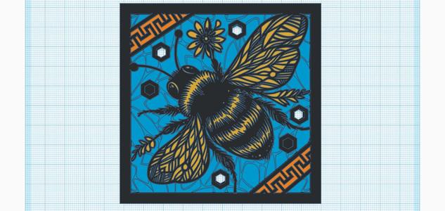 Coaster - Bumble-bee