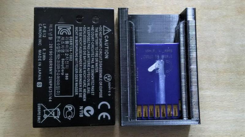 SD card storage CANON LP-E12 style