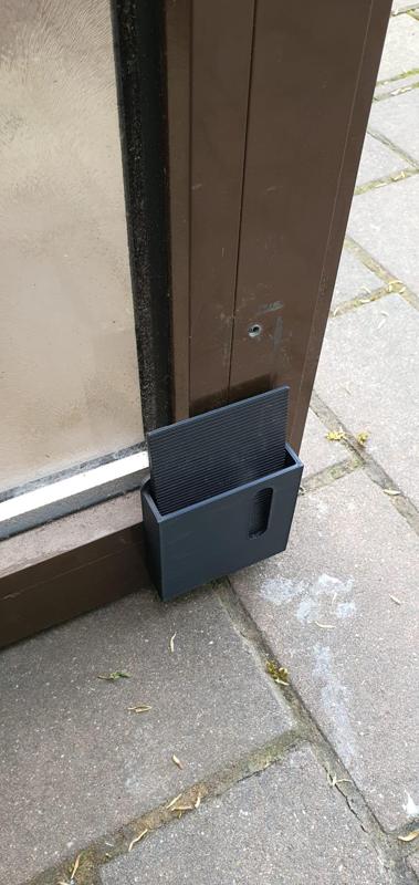 Door wedge with stoarage box - Türkeil Keil mit Halterung