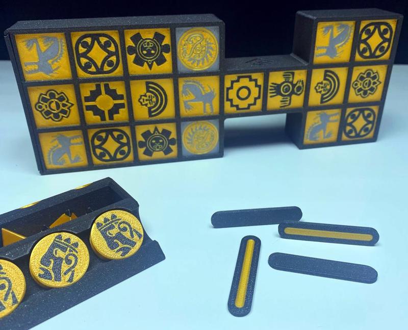 W2 flat Dice Runes for the royal GAME OF UR (Flache Würfelrunen für Game Of Ur)