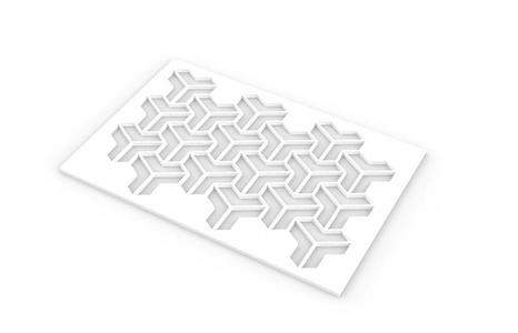 Infinite pattern stencil - Escher pattern stencil