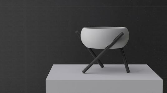 Small flower pot on legs