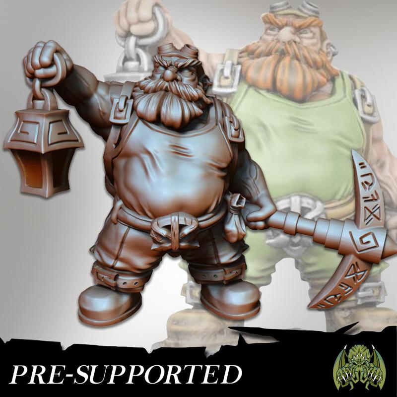 Rufus Breakrock [PRE-SUPPORTED] Dwarf Miner