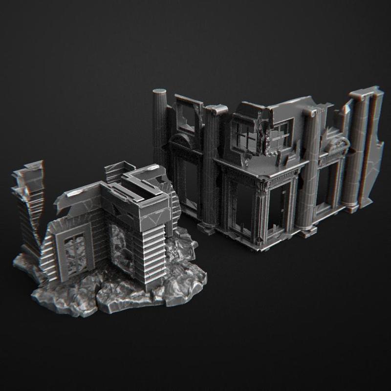 Ruined buildings