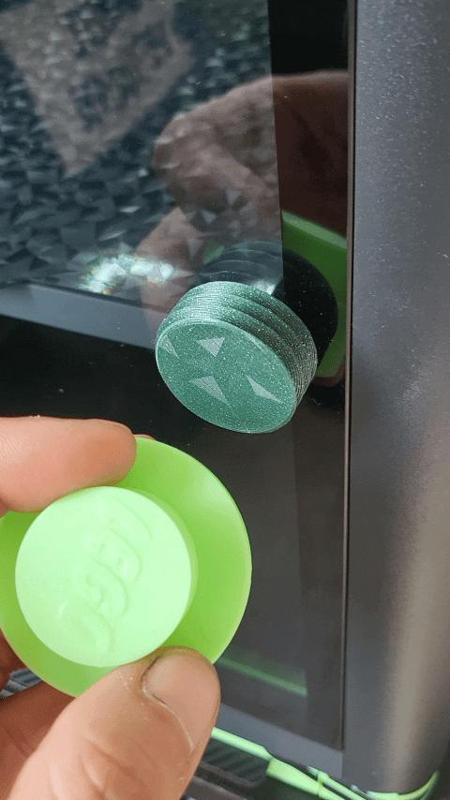 Lego stud door and top glass knob thread mount for Bambu Lab P1S/X1C