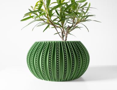 The Syne Planter Pot with Drainage Tray & Stand: Modern and Unique Home Decor for Plants and Succulents