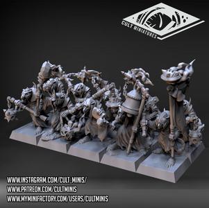 Ratfolk Monks regiment + Plague Mage