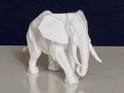 low poly elephant