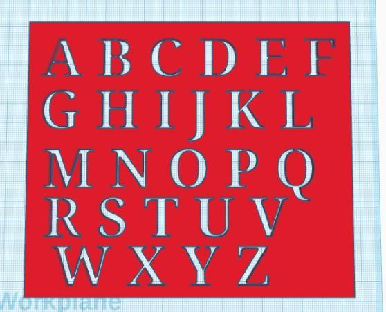 Basic Alphabet Stencil