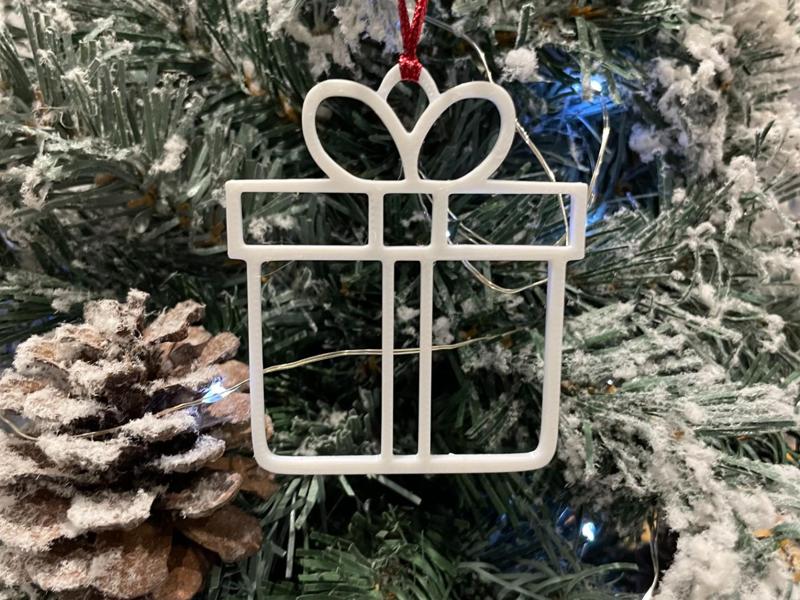 Christmas present bauble