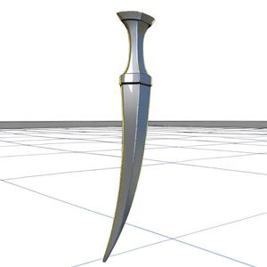 Fantasy Dagger 3D Model STL Printable