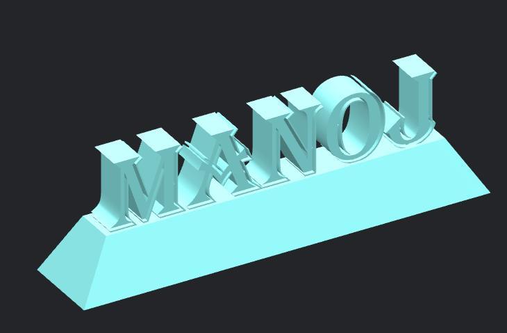 3D printed Name Model