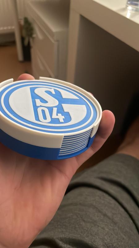 Schalke 04 Untersetzer mit Halter