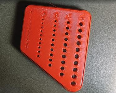 Holes tolerance test 1mm to 5.9mm