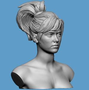 REALISTIC HEROIC FEMALE BASE Head