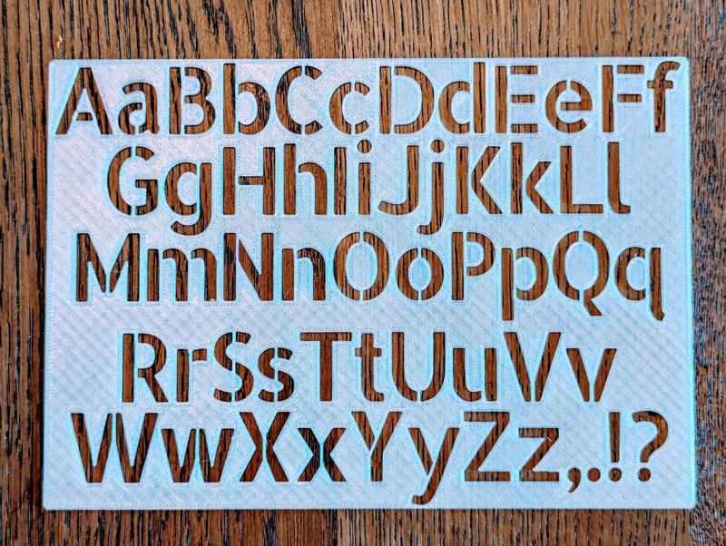 "Allerta Stencil" Alphabet Stencil