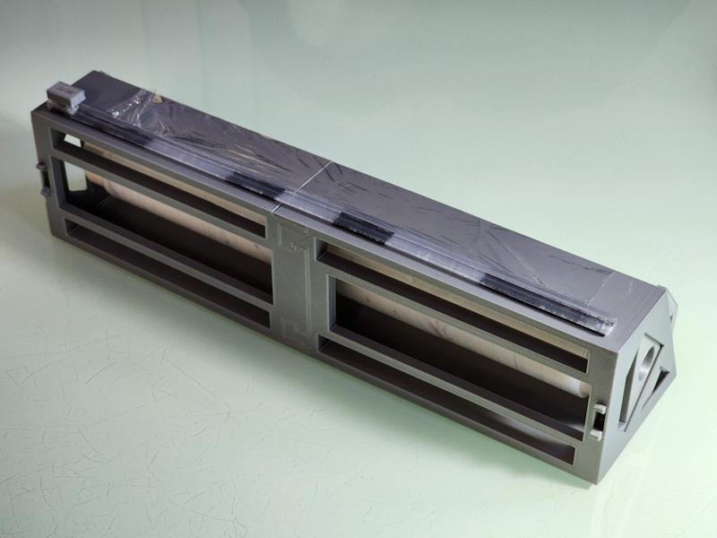 Plastic wrap dispenser with cutter replacement