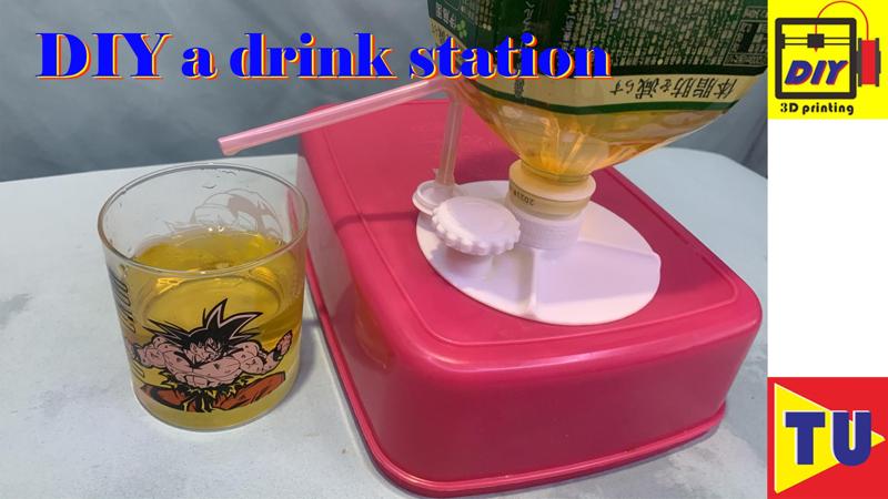 Plastic tea bottle drink stand
