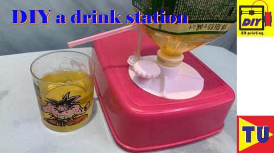 Plastic tea bottle drink stand