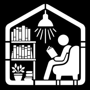 Reading corner stencil / wall sign