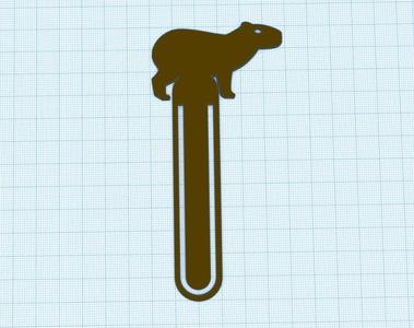 Capybara Bookmark 2D