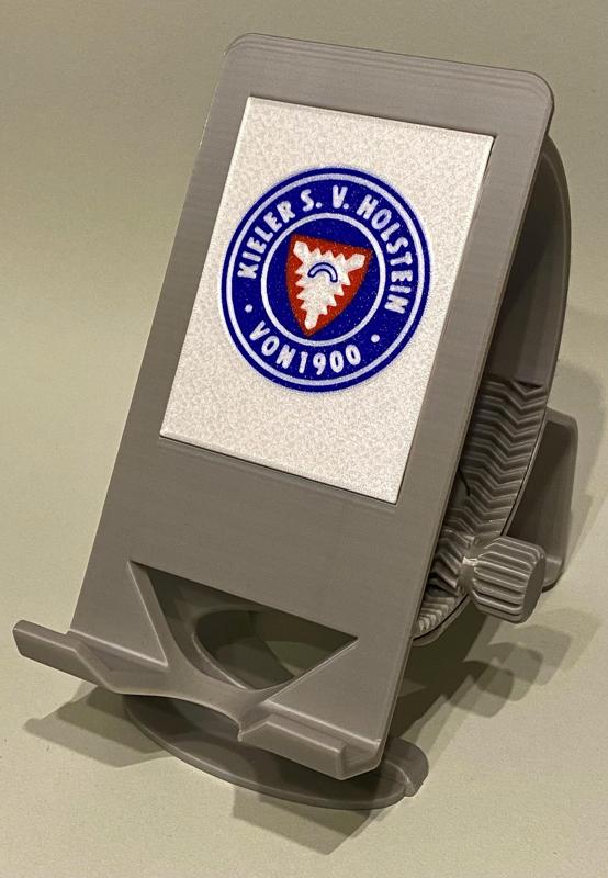 Multi-color Cover Plate for revised Phone Holder (here: SV Holstein Kiel)