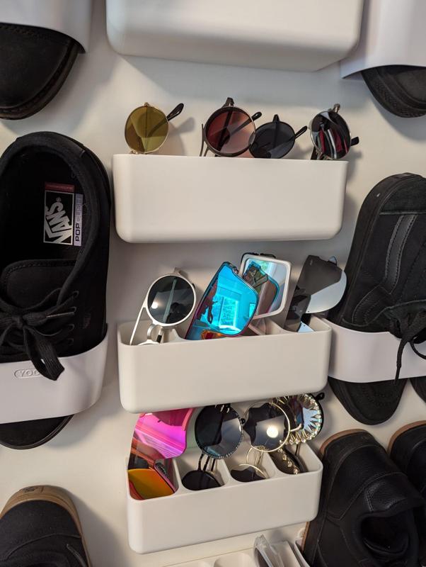 Wall Mount 4 Sunglasses Holder, Organizer