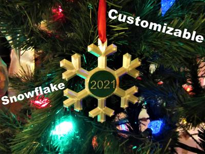 Customizable Snowflake Ornament