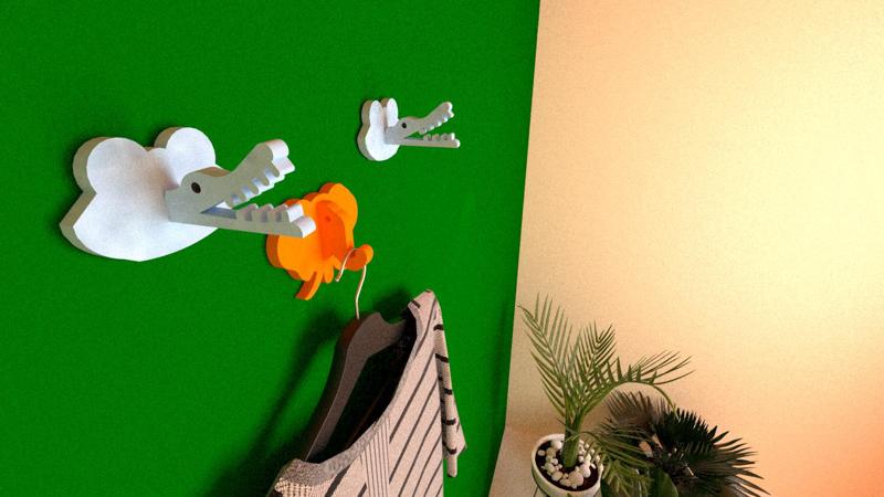 CROCODILE COAT HOOK FOR KIDS