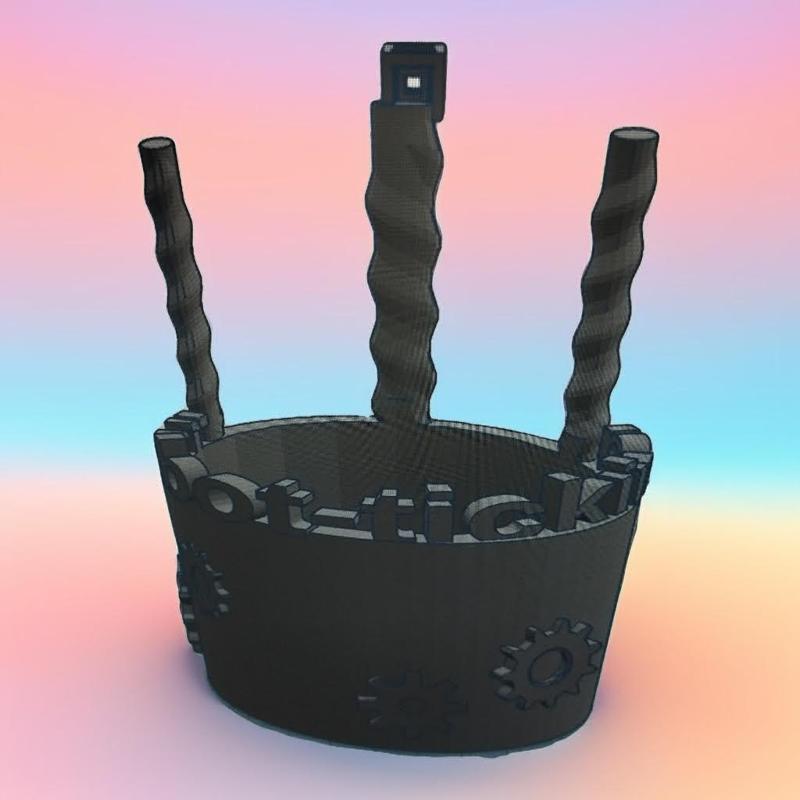 water bottle holder with the inscription robot-tiking