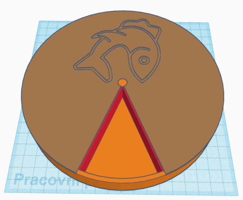 Krabička na rybářské háčky kulatá (A box for fishing hooks round)