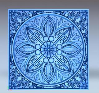 Table mandala carved
