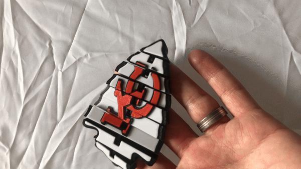 Articulating Kansas City Chiefs Arrowhead Keychain