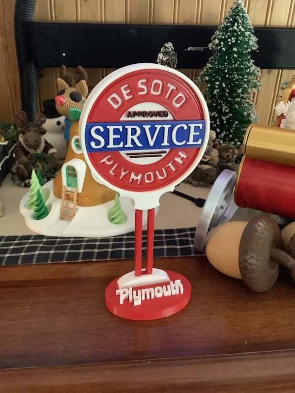 Vintage DeSoto/Plymouth Service Sign