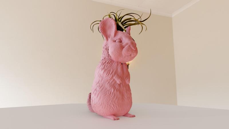 chinchilla planter pot flower vase stl