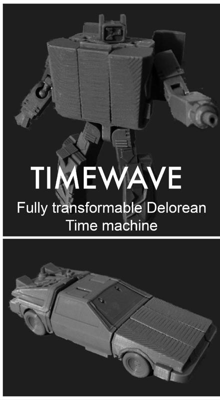 "Timewave" Fully transformable Delorean Time Machine