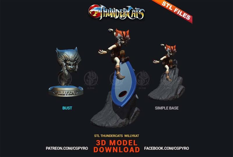 Willykat from Thundercats STL file for 3D printing Fanart 3D print model
