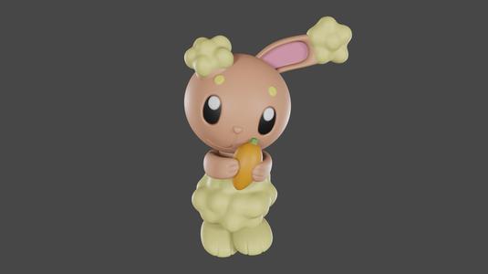 Pokemon inspired, Buneary, Tabletop DnD miniature