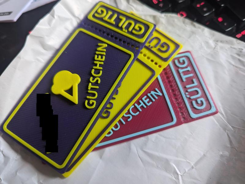 Coupon Ticket / Gutschein with customizeable Text