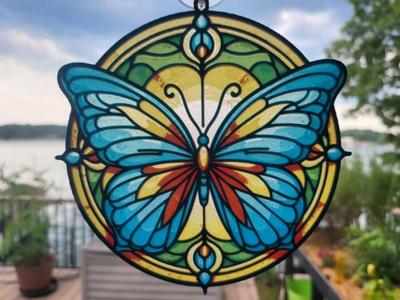 HueForge Stained Glass Butterfly 1