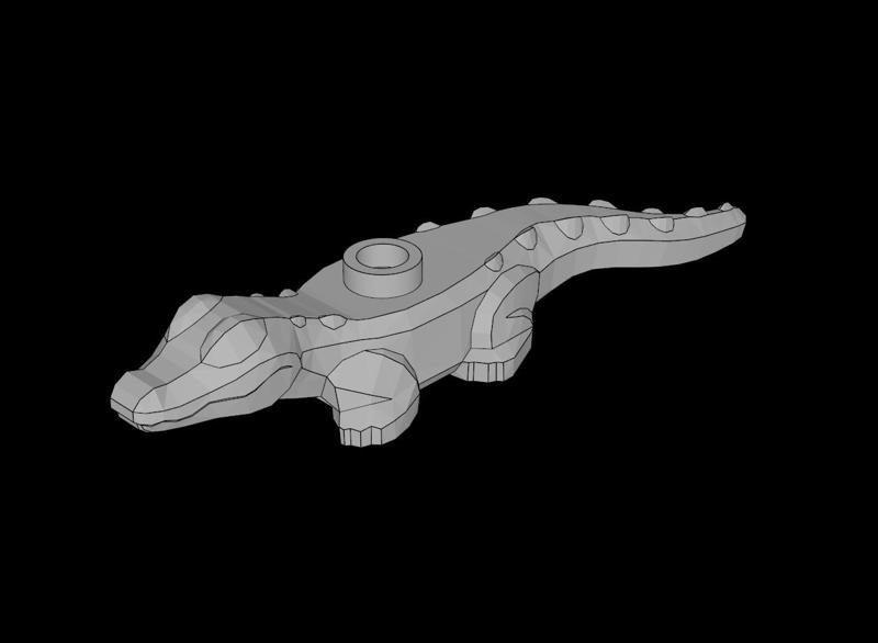 Lego Compatible (78532.dat) Animal Alligator / Crocodile Baby Hatchling